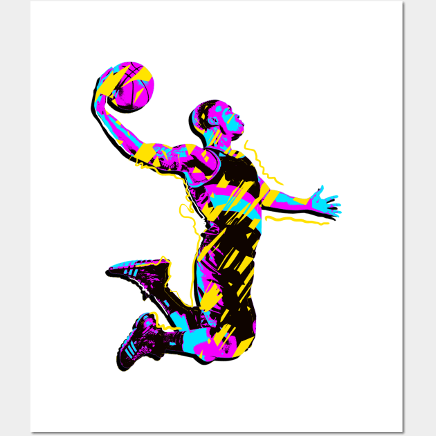 Basketball Dunk Wall Art by FerMinem